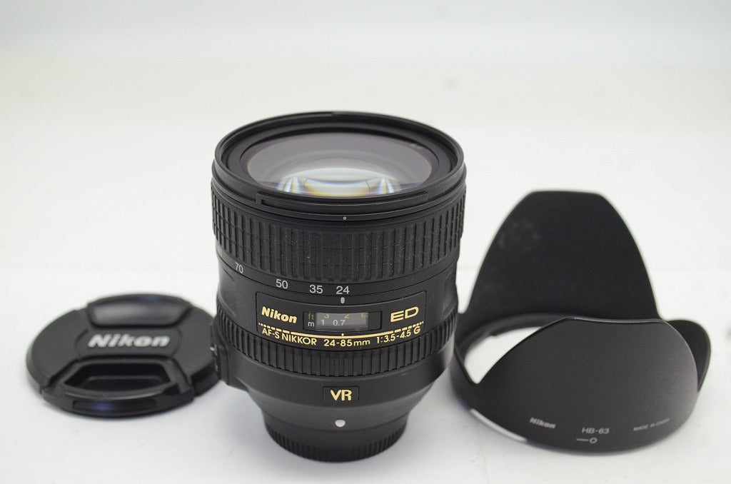 Nikon ニコン AF-S NIKKOR 24-85mm F3.5-4.5G ED VR ズームレンズ フード付 250929i