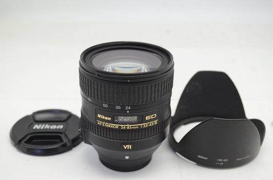 Nikon ニコン AF-S NIKKOR 24-85mm F3.5-4.5G ED VR ズームレンズ フード付 250929i