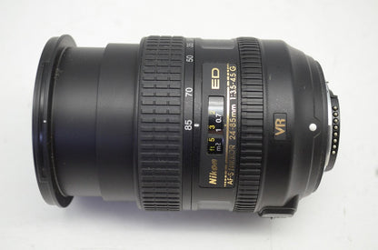 Nikon ニコン AF-S NIKKOR 24-85mm F3.5-4.5G ED VR ズームレンズ フード付 250929i