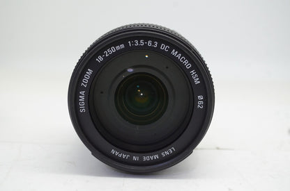SIGMA シグマ 18-250mm F3.5-6.3 DC MACRO HSM SONY ソニー MINOLTA αマウント ズームレンズ フード付 250930aa