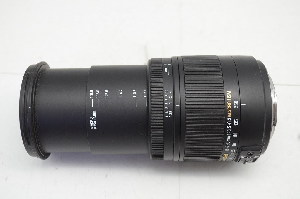 SIGMA シグマ 18-250mm F3.5-6.3 DC MACRO HSM SONY ソニー MINOLTA αマウント ズームレンズ フード付 250930aa
