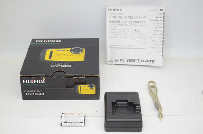 良品 FUJIFILM フジフィルム FinePix XP90 コンパクトデジタルカメラ イエロー 元箱付 250930av