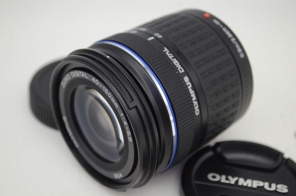 美品 OLYMPUS オリンパス ZUIKO DIGITAL ED 40-150mm F4-5.6 フォーサーズ ズームレンズ フード付 251209e