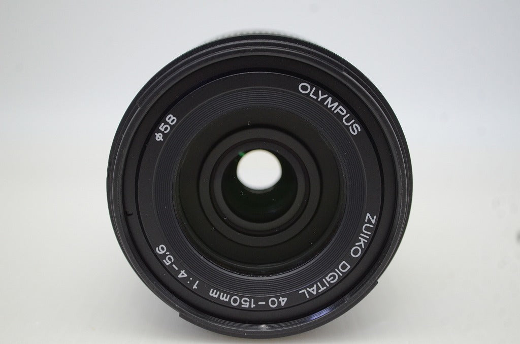 美品 OLYMPUS オリンパス ZUIKO DIGITAL ED 40-150mm F4-5.6 フォーサーズ ズームレンズ フード付 251209e