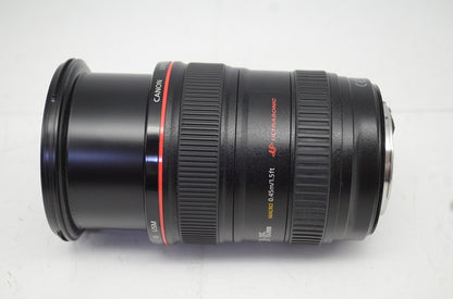 良品 Canon キヤノン EF 24-105mm F4L IS USM フルサイズ ズームレンズ フード付 251002y