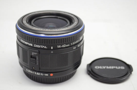 訳あり品 OLYMPUS オリンパス M.ZUIKO DIGITAL ED 14-42mm F3.5-5.6 L マイクロフォーサーズ ブラック 251003g