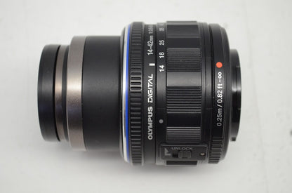 訳あり品 OLYMPUS オリンパス M.ZUIKO DIGITAL ED 14-42mm F3.5-5.6 L マイクロフォーサーズ ブラック 251003g
