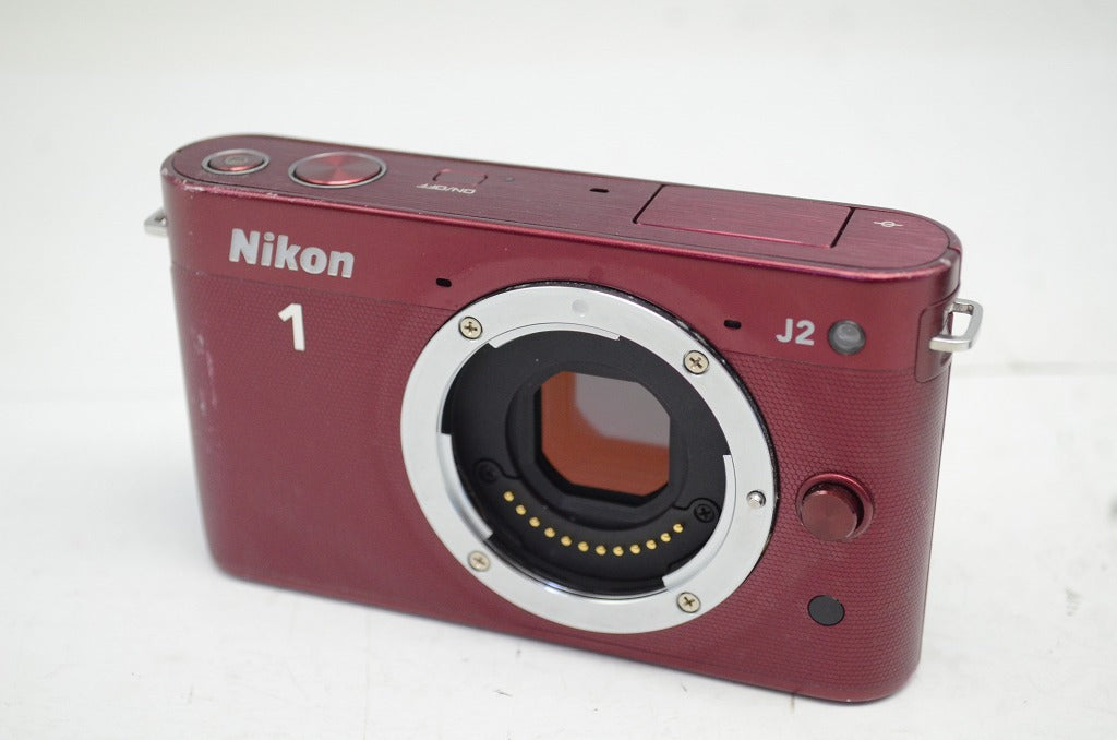 ジャンク品 Nikon ニコン 1 J2 ボディ ミラーレス一眼カメラ レッド 250930v