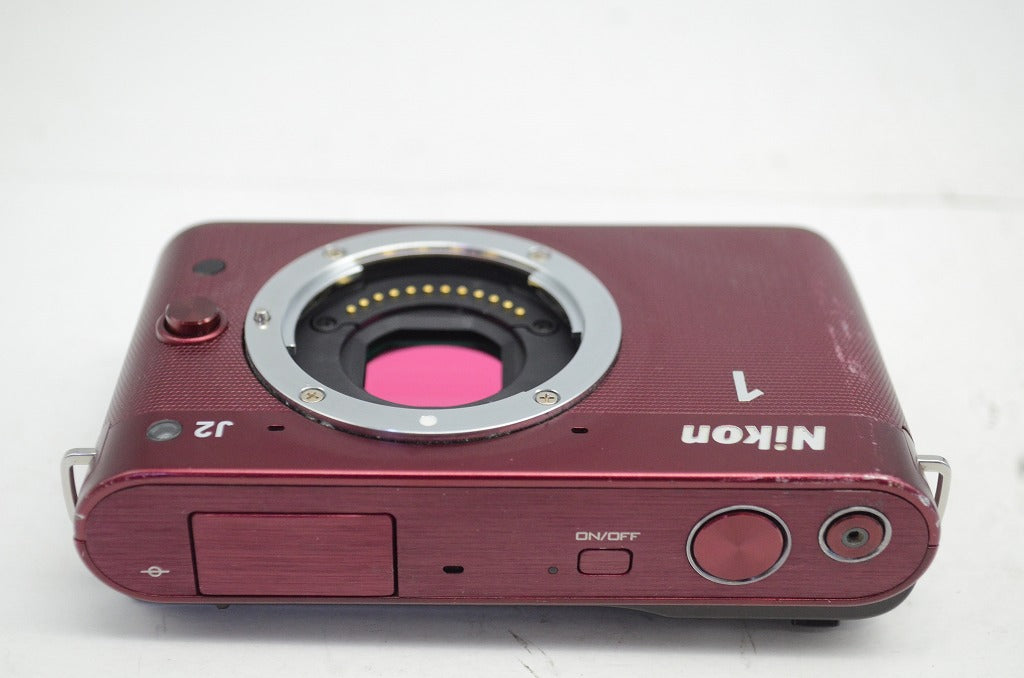 ジャンク品 Nikon ニコン 1 J2 ボディ ミラーレス一眼カメラ レッド 250930v