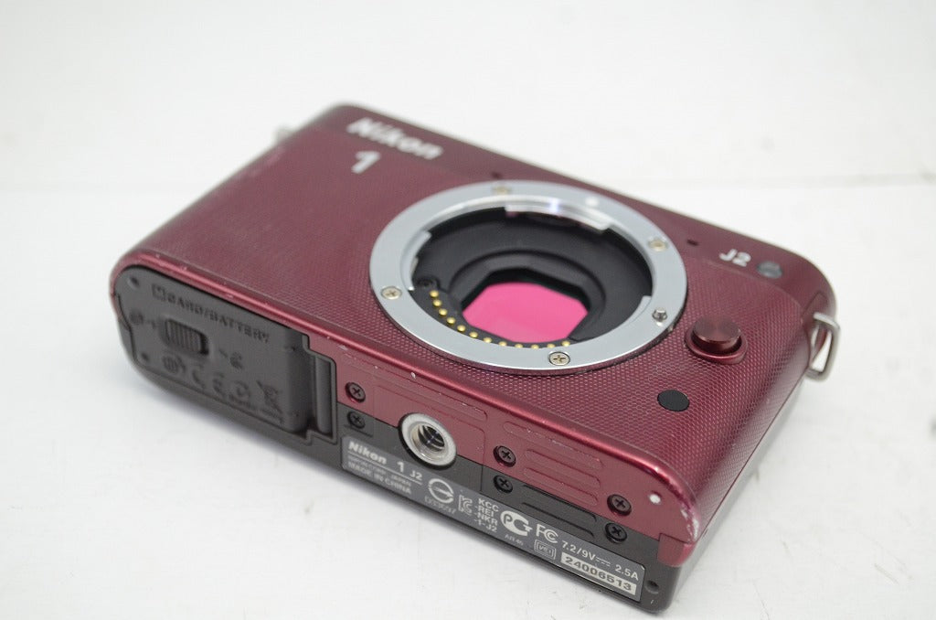 ジャンク品 Nikon ニコン 1 J2 ボディ ミラーレス一眼カメラ レッド 250930v