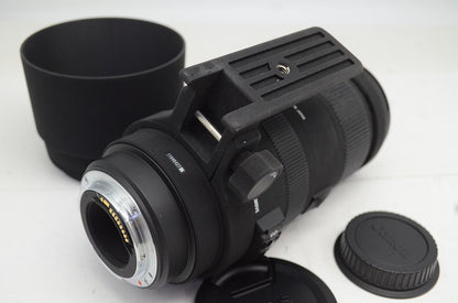 SIGMA シグマ AF APO 120-400mm F4.5-5.6 DG OS HSM Canon キヤノン EFマウント ズームレンズ フード付 251003o
