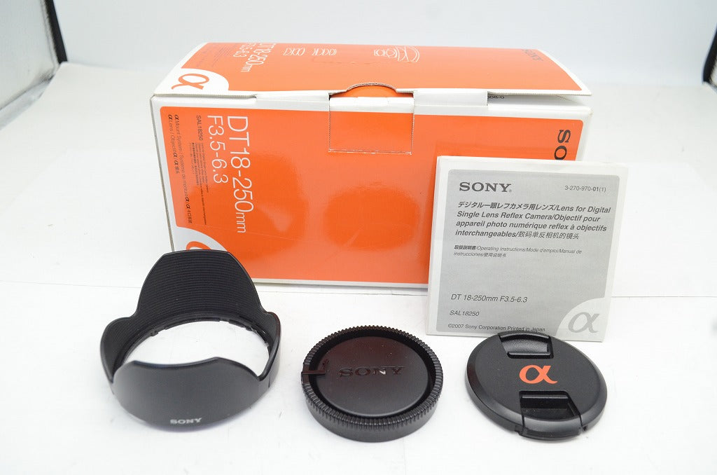 SONY ソニー DT 18-250mm F3.5-6.3 SAL18250 MINOLTA αマウント APS-C ズームレンズ 元箱付 251003w