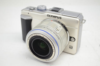訳あり品 OLYMPUS PEN Lite E-PL1 + M.ZUIKO DIGITAL 14-42mm レンズキット ミラーレス一眼 ゴールド 元箱付 251003q