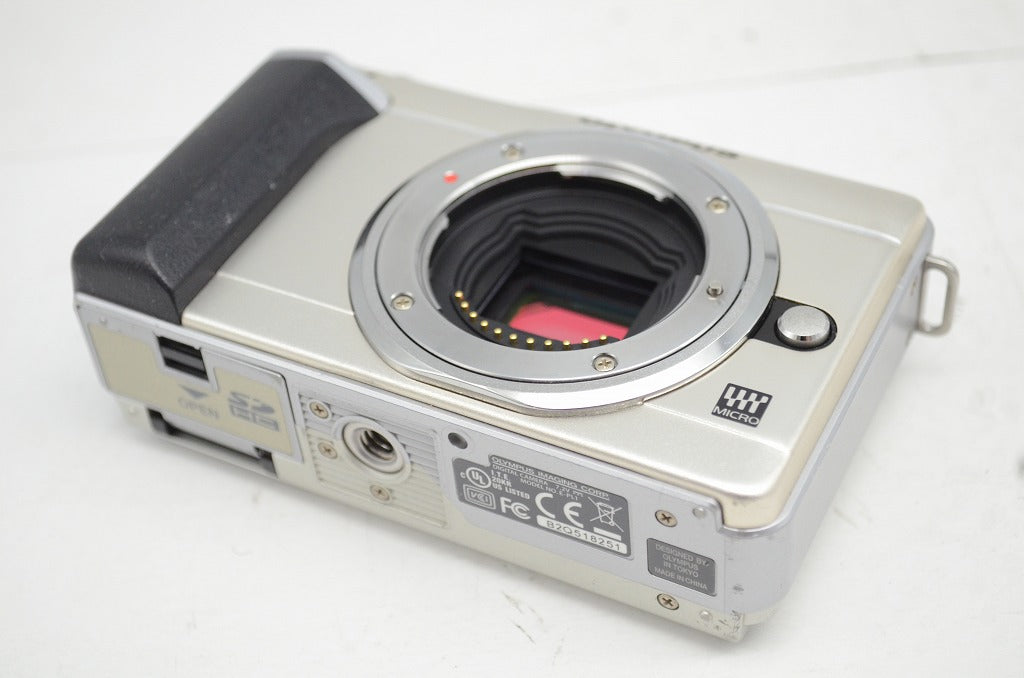 訳あり品 OLYMPUS PEN Lite E-PL1 + M.ZUIKO DIGITAL 14-42mm レンズキット ミラーレス一眼 ゴールド 元箱付 251003q