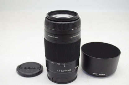 SONY ソニー AF 75-300mm F4.5-5.6 SAL75300 MINOLTA ミノルタ αマウント ズームレンズ フード付 251003z