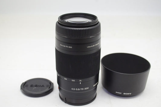 SONY ソニー AF 75-300mm F4.5-5.6 SAL75300 MINOLTA ミノルタ αマウント ズームレンズ フード付 251003z