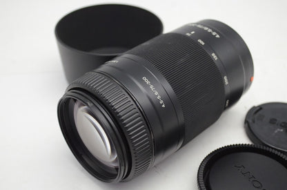 SONY ソニー AF 75-300mm F4.5-5.6 SAL75300 MINOLTA ミノルタ αマウント ズームレンズ フード付 251003z