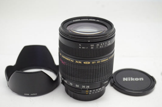 訳あり品 TAMRON AF 28-300mm F3.5-6.3 XR LD Aspherical IF MACRO A06 Nikon Fマウント ズームレンズ フード付 251003aa