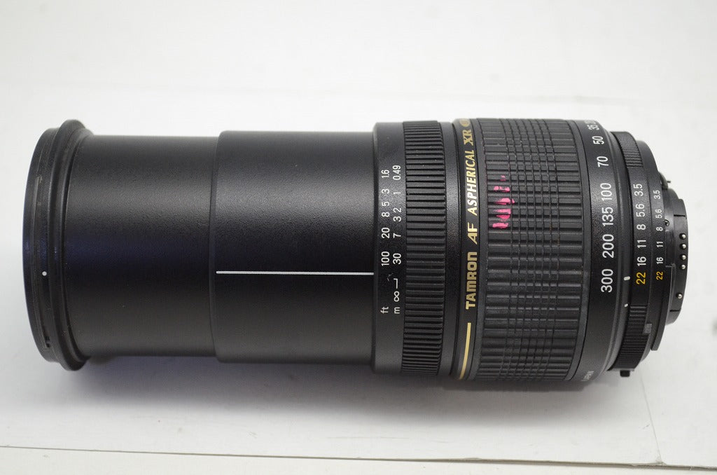 訳あり品 TAMRON AF 28-300mm F3.5-6.3 XR LD Aspherical IF MACRO A06 Nikon Fマウント ズームレンズ フード付 251003aa