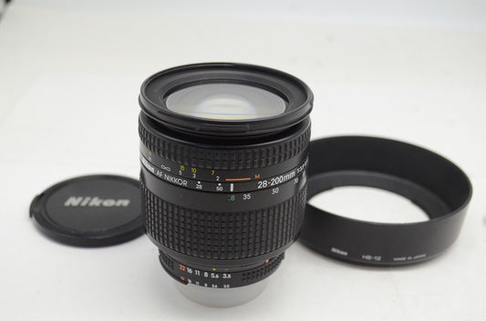Nikon ニコン AF ZOOM NIKKOR 28-200mm F3.5-5.6D ズームレンズ フード付 251006g