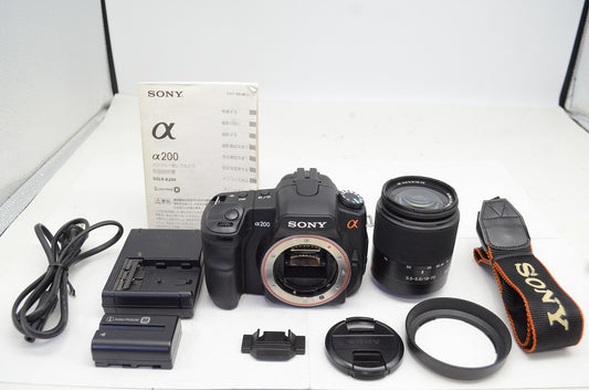 SONY ソニー α200 レンズキット DSLR-A200K (DT 18-70mm F3.5-5.6 SAL1870) デジタル一眼レフカメラ 251003y