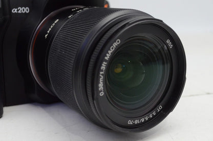 SONY ソニー α200 レンズキット DSLR-A200K (DT 18-70mm F3.5-5.6 SAL1870) デジタル一眼レフカメラ 251003y