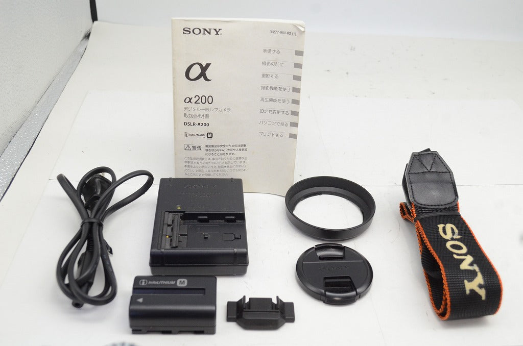 SONY ソニー α200 レンズキット DSLR-A200K (DT 18-70mm F3.5-5.6 SAL1870) デジタル一眼レフカメラ 251003y