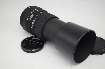 良品 SIGMA シグマ 55-200mm f4-5.6 DC PENTAX ペンタックス Kマウント APS-C ズームレンズ フード付 251006c