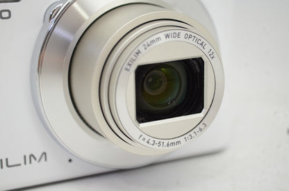 美品 CASIO カシオ EXILIM EX-ZS190 コンパクトデジタルカメラ ホワイト 251008ad