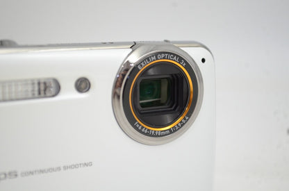 美品 CASIO カシオ HIGH SPEED EXILIM EX-FS10 ホワイト コンパクトデジタルカメラ 251007c