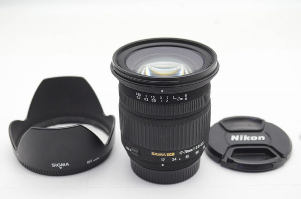 SIGMA シグマ 17-70mm F2.8-4.5 DC MACRO Nikon Fマウント APS-C ズームレンズ フード付 250420q