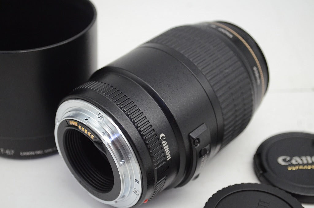 Canon キヤノン EF 100mm F2.8 MACRO USM フルサイズ 単焦点レンズ フード付 251008p