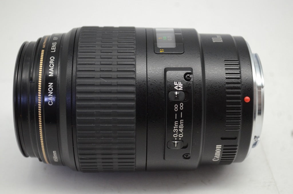 Canon キヤノン EF 100mm F2.8 MACRO USM フルサイズ 単焦点レンズ フード付 251008p