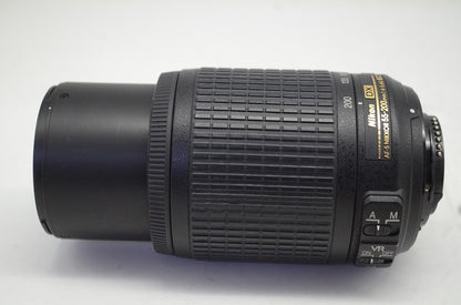 良品 Nikon ニコン AF-S DX NIKKOR 55-200mm F4-5.6G ED VR APS-C ズームレンズ フード付 251008u
