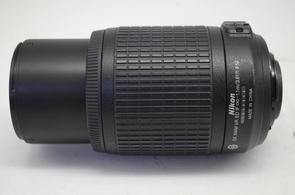 良品 Nikon ニコン AF-S DX NIKKOR 55-200mm F4-5.6G ED VR APS-C ズームレンズ フード付 251008u