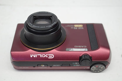 美品 CASIO カシオ HIGH SPEED EXILIM EX-ZR300 コンパクトデジタルカメラ レッド 251008v