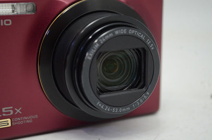 美品 CASIO カシオ HIGH SPEED EXILIM EX-ZR300 コンパクトデジタルカメラ レッド 251008v