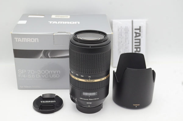 美品 TAMRON タムロン SP 70-300mm F4-5.6 Di VC USD A005 Nikon ニコン Fマウント 元箱付 250423u