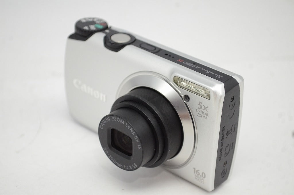 美品 Canon キヤノン PowerShot A3300 IS シルバー コンパクトデジタルカメラ 251008b