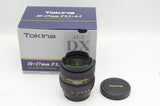 良品 Tokina トキナー AT-X 107 DX FISHEYE 10-17mm F3.5-4.5 Nikon ニコン用 Fマウント ズームレンズ APS-C 元箱付 231219ga