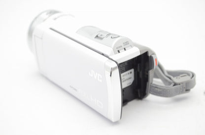 美品 JVC ケンウッド GZ-E600 デジタルビデオカメラ ホワイト 260812aj