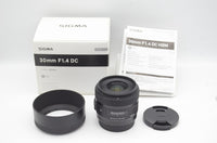 美品 SIGMA シグマ Art 30mm F1.4 DC HSM Canon EFマウント APS-C 単焦点レンズ 元箱付 250428k