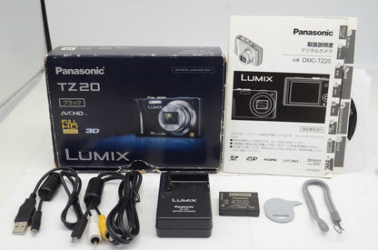 Panasonic パナソニック LUMIX DMC-TZ20 コンパクトデジタルカメラ ブラック 元箱付 251007n