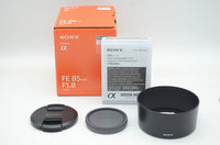 美品 SONY ソニー FE 85mm F1.8 SEL85F18 Eマウント フルサイズ 単焦点レンズ 元箱付 250427r