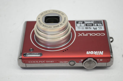 美品 Nikon ニコン COOLPIX S640 コンパクトデジタルカメラ レッド 251009i