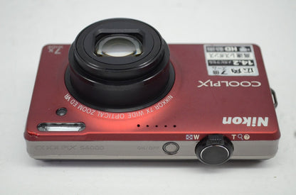 良品 Nikon ニコン COOLPIX S6000 レッド コンパクトデジタルカメラ 251009o