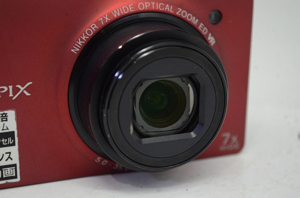 良品 Nikon ニコン COOLPIX S6000 レッド コンパクトデジタルカメラ 251009o