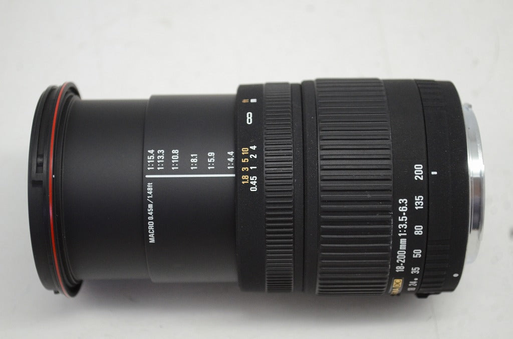 SIGMA シグマ 18-200mm F3.5-6.3 DC Canon キヤノン EFマウント APS-C ズームレンズ フード付 251010i