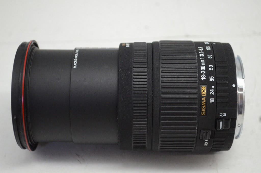 SIGMA シグマ 18-200mm F3.5-6.3 DC Canon キヤノン EFマウント APS-C ズームレンズ フード付 251010i