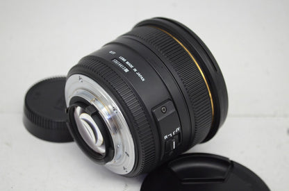 良品 SIGMA シグマ 50mm F1.4 EX DG HSM Nikon ニコン Fマウント 単焦点レンズ フード付 251011c